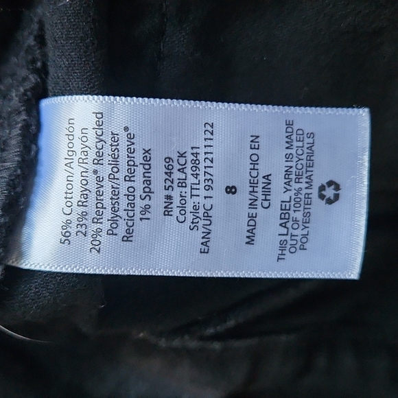 ❤️ 3/$20 Bundle Me!  Time and Tru bootcut size 8 black with zebra belt - Picture 9 of 9